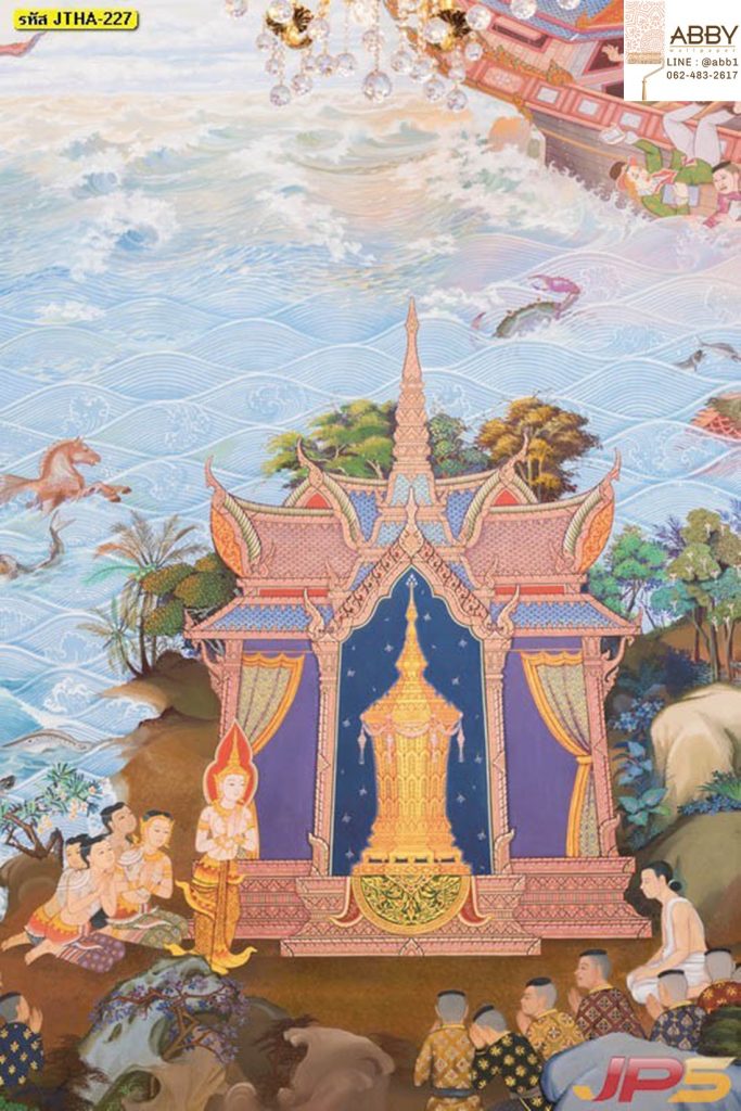ภาพวาดศิลปะไทยโกศพระศพ