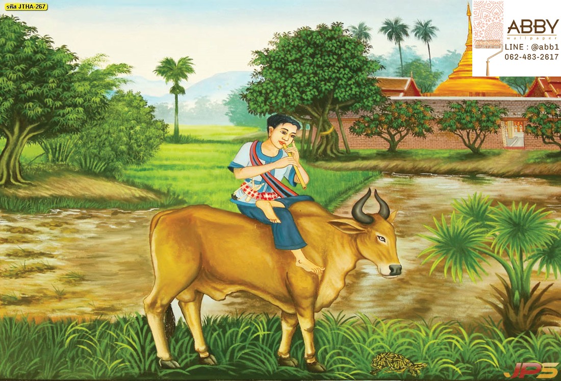 ภาพวาดวิถีชีวิตคนไทยในชนบท