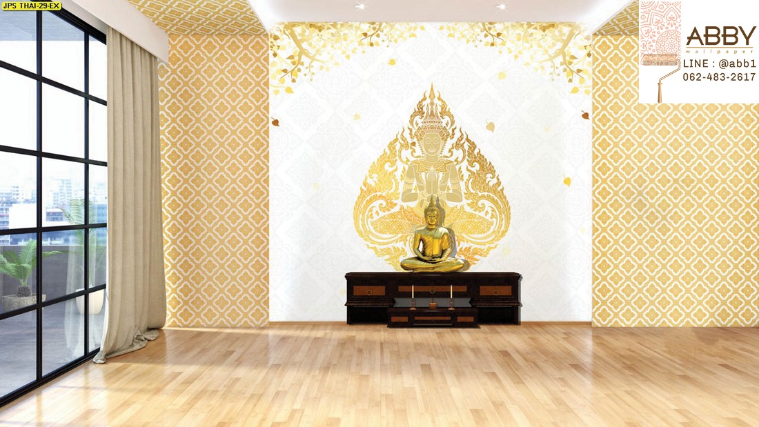 ภาพเทพพนมทองแต่งผนังห้อง