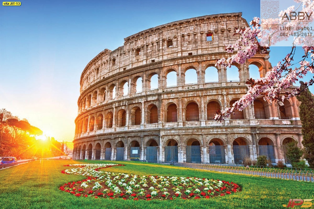 วอลเปเปอร์ภาพโคลอสเซียมที่พระอาทิตย์ขึ้นในกรุงโรม
